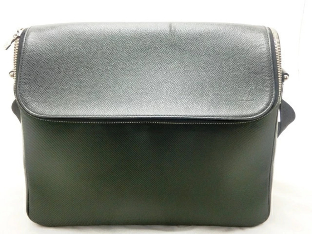LOUIS VUITTON Shoulder Bag Taimir Taiga Ardoise
